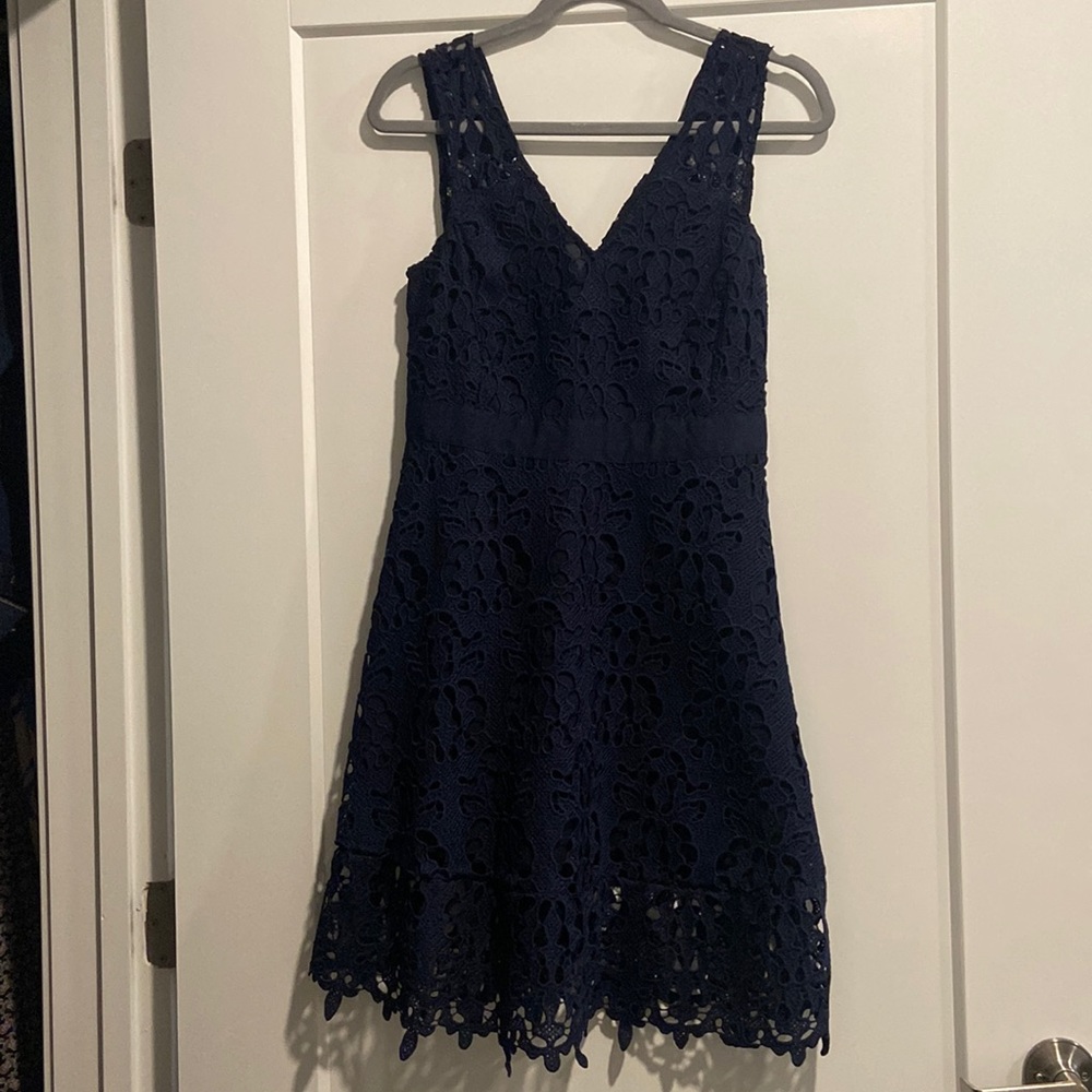 Banana Republic Navy A Line MIDI Dress